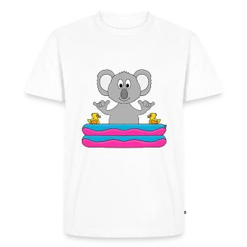 KOALA - POOL - PLANSCHBECKEN - SHAKA - SOMMER - Männer Premium Bio T-Shirt - Weiß - Vorne - Nico (187cm)