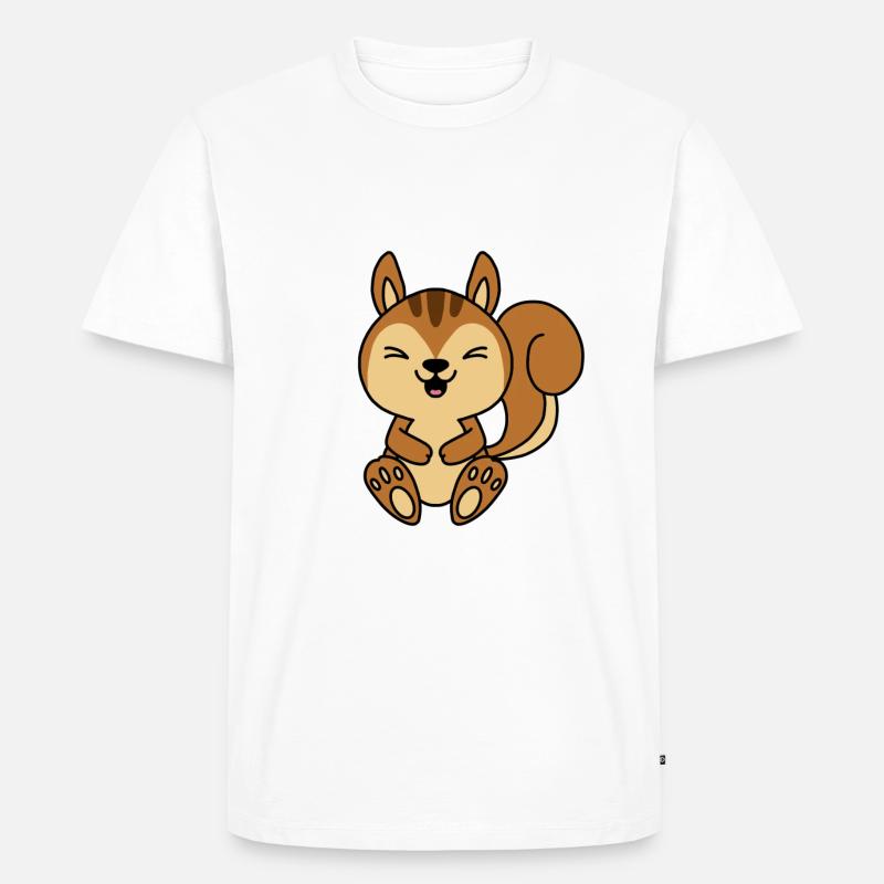 EICHHÖRNCHEN - TIER - KIND - BABY - TIERISCH - Männer Premium Bio T-Shirt - Weiß