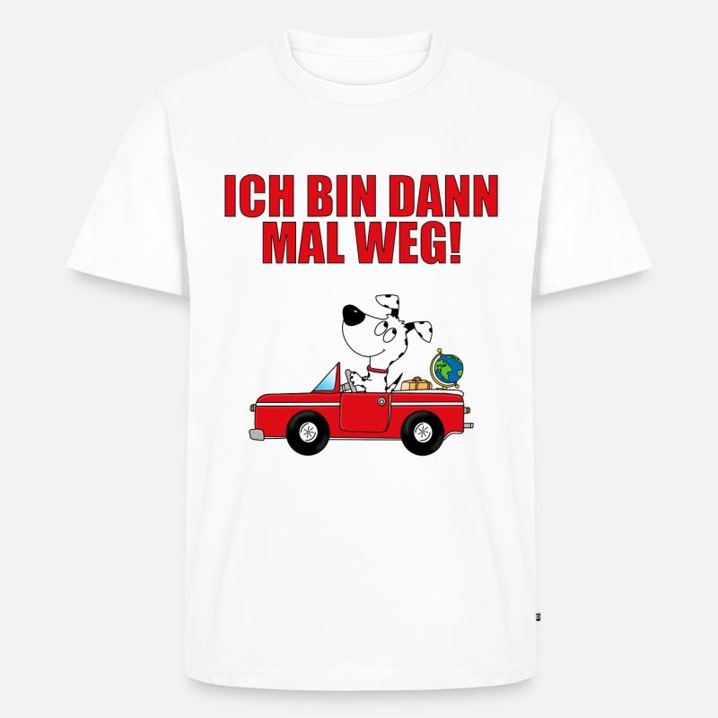 HUND - AUTO - Männer Premium Bio T-Shirt - Weiß