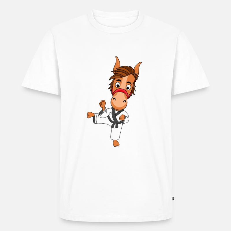 PFERD - PONY - Männer Premium Bio T-Shirt - Weiß