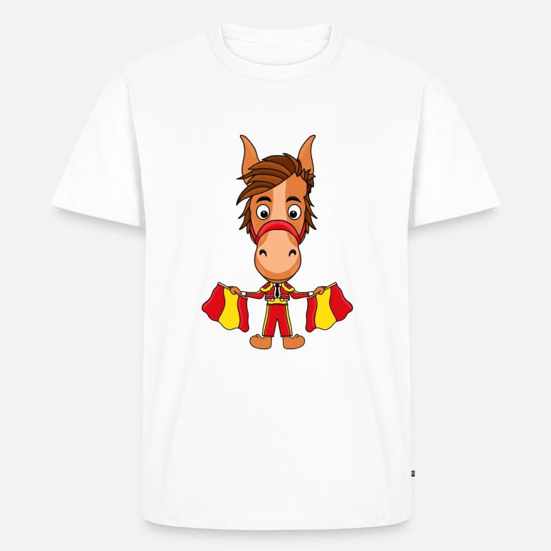 PFERD - PFERDE - PONY - PONYS - Männer Premium Bio T-Shirt - Weiß