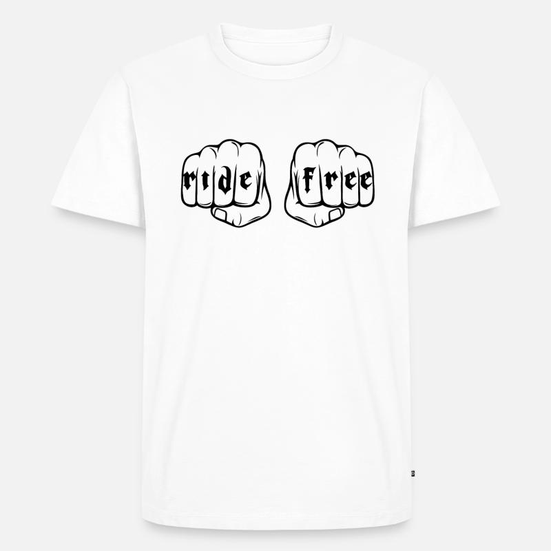 Reite Faust - Männer Premium Bio T-Shirt - Weiß