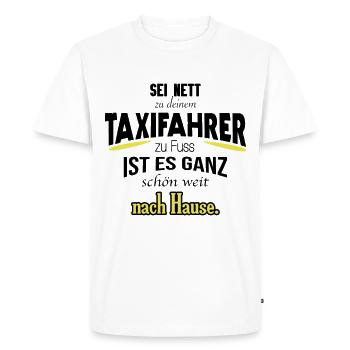 Chauffeur de taxi drôle T-shirt / cadeau / idée cadeau - T-shirt Premium bio Homme - blanc - Devant - Nico (187cm)