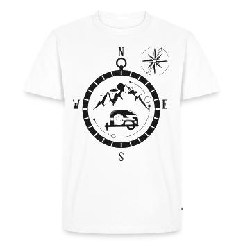 Coma Camping Camping Cadeau Voyage Bergen - T-shirt Premium bio Homme - blanc - Devant - Nico (187cm)
