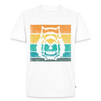 Retro Capybara Vintage Cochon d’eau rongeur - T-shirt Premium bio Homme - blanc - Devant - Nico (187cm)
