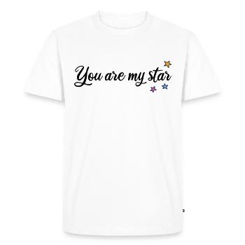 Tu es mon étoile - T-shirt Premium bio Homme - blanc - Devant - Nico (187cm)