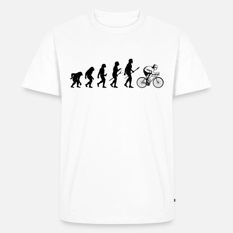 fahrrad evolution - Männer Premium Bio T-Shirt - Weiß