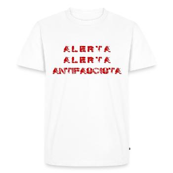antifasciste antifasciste ANTIFASCHISTE LINKSRADIKAL - T-shirt Premium bio Homme - blanc - Devant - Nico (187cm)
