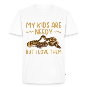 | des amoureux des serpents Reptiles Pet Cadeaux - T-shirt Premium bio Homme - blanc - Devant - Nico (187cm)