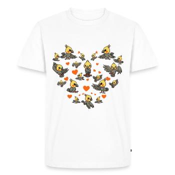 Calopsitte - T-shirt Premium bio Homme - blanc - Devant - Nico (187cm)