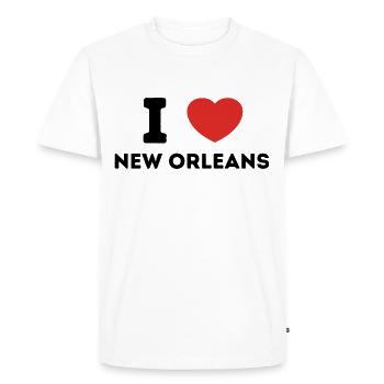 I Love Nouvelle-Orléans États-Unis - T-shirt Premium bio Homme - blanc - Devant - Nico (187cm)