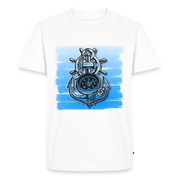 Anchor Design Ship Bateau Maritime Maritime - T-shirt Premium bio Homme - blanc - Devant - Nico (187cm)