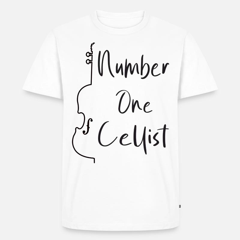 Cello Cellist Violoncello - Männer Premium Bio T-Shirt - Weiß