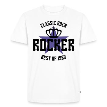 ROCKER STAR BEST OF 1960 - Men's Premium Organic T-Shirt - white - Front - Nico (187cm)