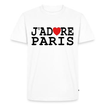 J’Adore Paris: A Declaration of Love for the City - Men's Premium Organic T-Shirt - white - Front - Nico (187cm)