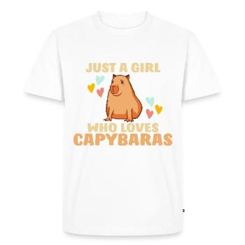 Capybara capybara capybara rodent - Men's Premium Organic T-Shirt - white - Front - Nico (187cm)