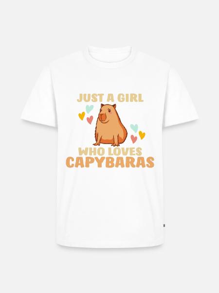 Capybara Wasserschwein Nagetier - Herre Premium økologisk T-shirt - hvid