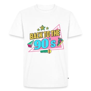 90s 90 - T-shirt Premium bio Homme - blanc - Devant - Nico (187cm)