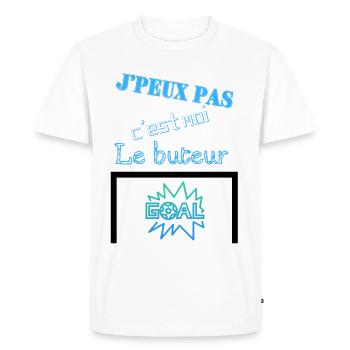 buteur fini - T-shirt Premium bio Homme - blanc - Devant - Nico (187cm)