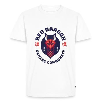 Communauté Red Dragon_Gaming - T-shirt Premium bio Homme - blanc - Devant - Nico (187cm)