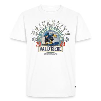 University of snowboarding - Men's Premium Organic T-Shirt - white - Front - Nico (187cm)