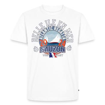 Beautiful Island in the Sea Sauzon - Men's Premium Organic T-Shirt - white - Front - Nico (187cm)
