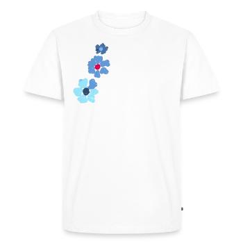 Ornement floral - T-shirt Premium bio Homme - blanc - Devant - Nico (187cm)