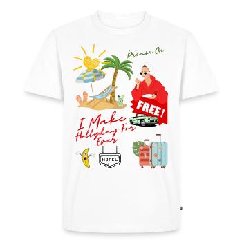 Hollyday For Ever - T-shirt Premium bio Homme - blanc - Devant - Nico (187cm)