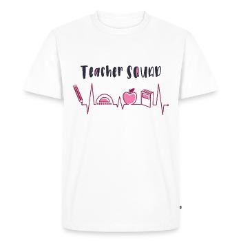 Teacher Squad - Men's Premium Organic T-Shirt - white - Front - Nico (187cm)