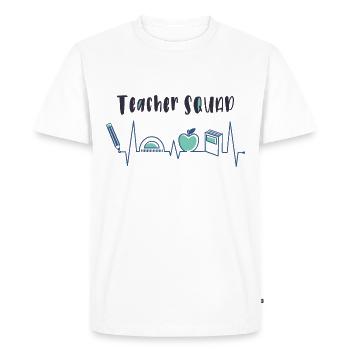 Teacher Squad - Men's Premium Organic T-Shirt - white - Front - Nico (187cm)