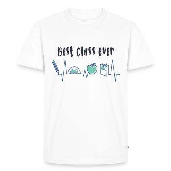 Meilleure classe de tous les temps - T-shirt Premium bio Homme - blanc - Devant - Nico (187cm)