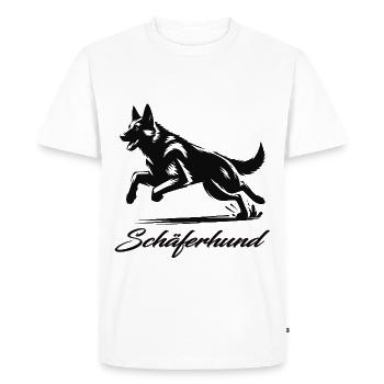 German Shepherd – Loyal companion in a cool design - Men's Premium Organic T-Shirt - white - Front - Nico (187cm)
