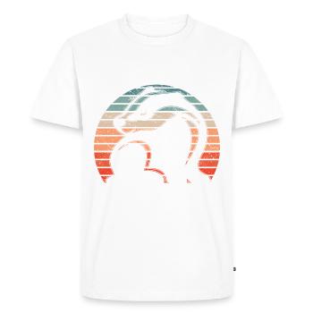 Retro Honey Badger Vintage Honey Badger - Men's Premium Organic T-Shirt - white - Front - Nico (187cm)