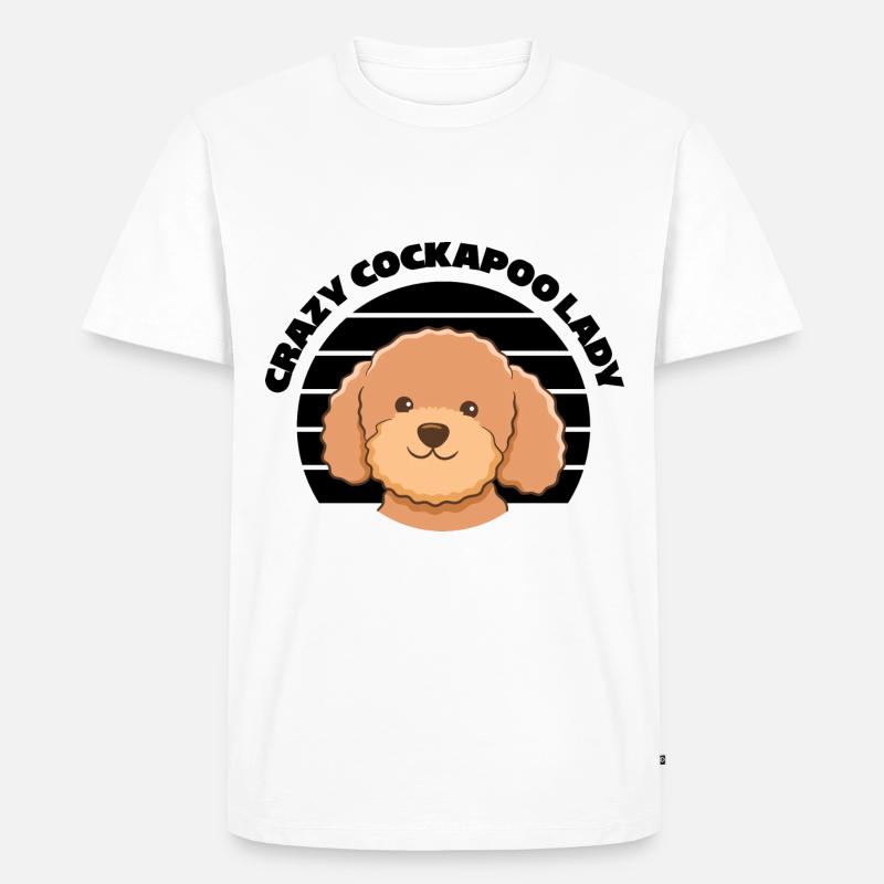 Cockapoo Hunde | Hunderasse Haustiere Geschenkidee - Männer Premium Bio T-Shirt - Weiß