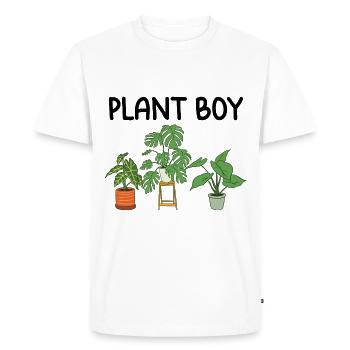 Amoureux des plantes - T-shirt Premium bio Homme - blanc - Devant - Nico (187cm)