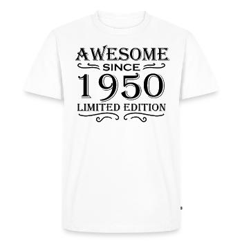 1950 - Born 1950 - Men's Premium Organic T-Shirt - white - Front - Nico (187cm)