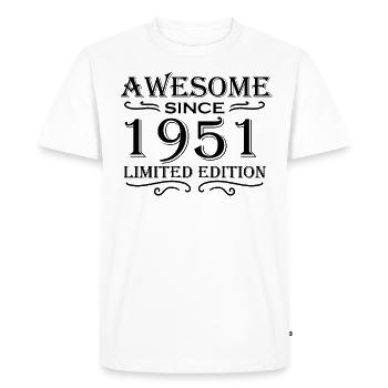 1951 - T-shirt Premium bio Homme - blanc - Devant - Nico (187cm)