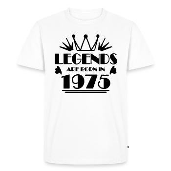 1975 - Né en 1975 - T-shirt Premium bio Homme - blanc - Devant - Nico (187cm)