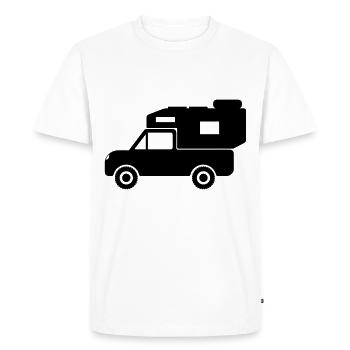Pickup Camper Residential Cabin Settling Cabin Rv - Men's Premium Organic T-Shirt - white - Front - Nico (187cm)
