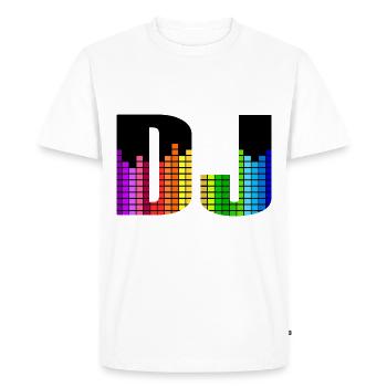 Égaliseur coloré DJ - T-shirt Premium bio Homme - blanc - Devant - Nico (187cm)