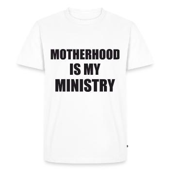 La maternité est mon ministère - T-shirt Premium bio Homme - blanc - Devant - Nico (187cm)