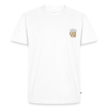 Biere fésoyf - T-shirt Premium bio Homme - blanc - Devant - Nico (187cm)