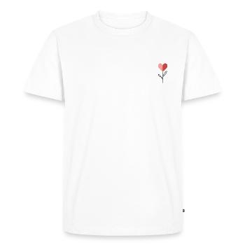 Fleur simple - T-shirt Premium bio Homme - blanc - Devant - Nico (187cm)