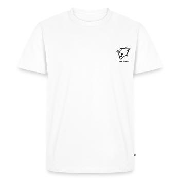 TIGER STRIKE - Men's Premium Organic T-Shirt - white - Front - Nico (187cm)