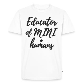 Professeur nounou éducateur T Shirt chemise de citation - T-shirt Premium bio Homme - blanc - Devant - Nico (187cm)
