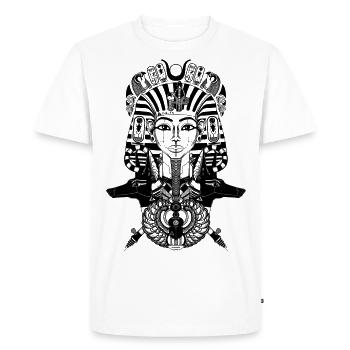 Robotic Tutankhamun - Men's Premium Organic T-Shirt - white - Front - Nico (187cm)