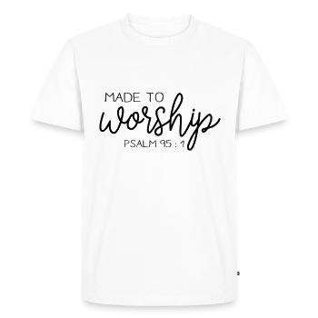 Croire Jésus Chrétien Chrétien Cadeau - T-shirt Premium bio Homme - blanc - Devant - Nico (187cm)