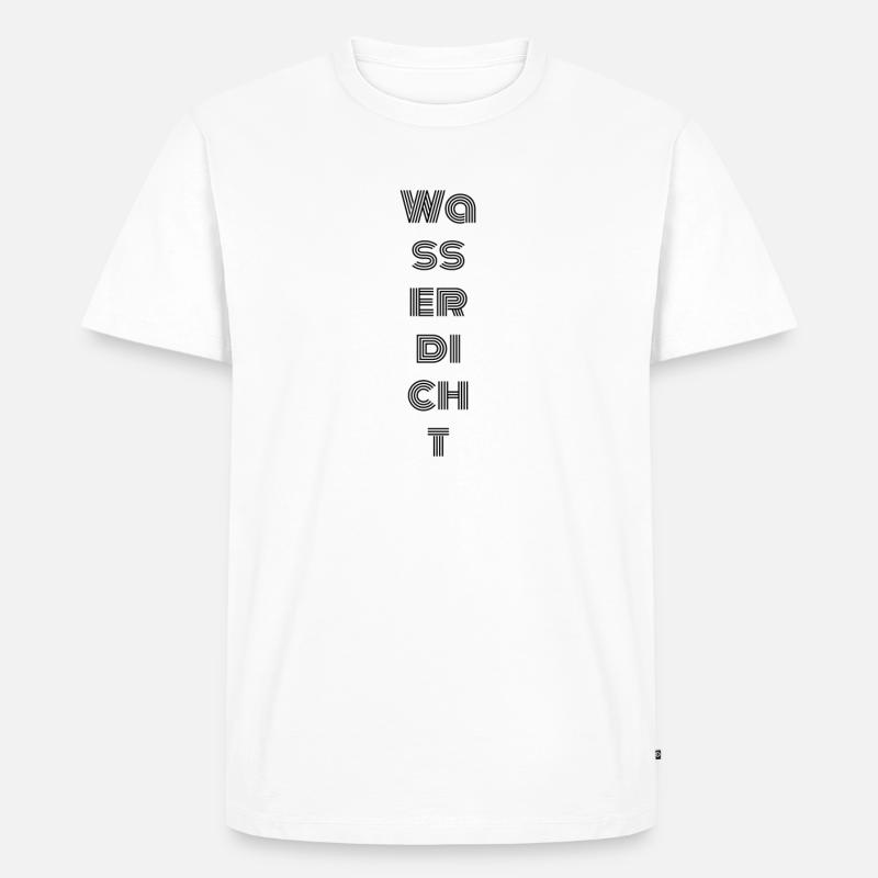 Wasserdicht - Männer Premium Bio T-Shirt - Weiß