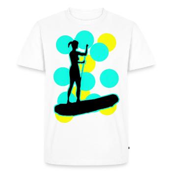 femme sup - T-shirt Premium bio Homme - blanc - Devant - Nico (187cm)