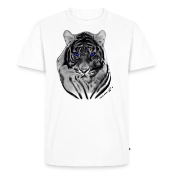 Tigre blanc - T-shirt Premium bio Homme - blanc - Devant - Nico (187cm)